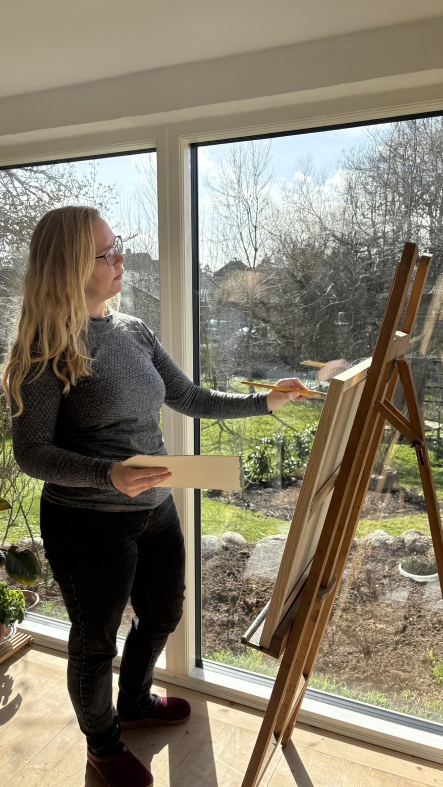 Astrid i sit atelier